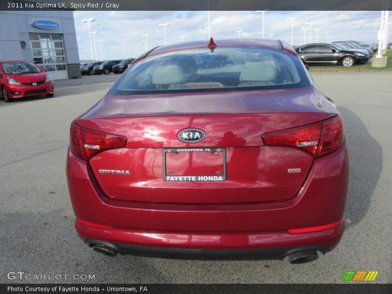 Spicy Red / Gray 2011 Kia Optima LX