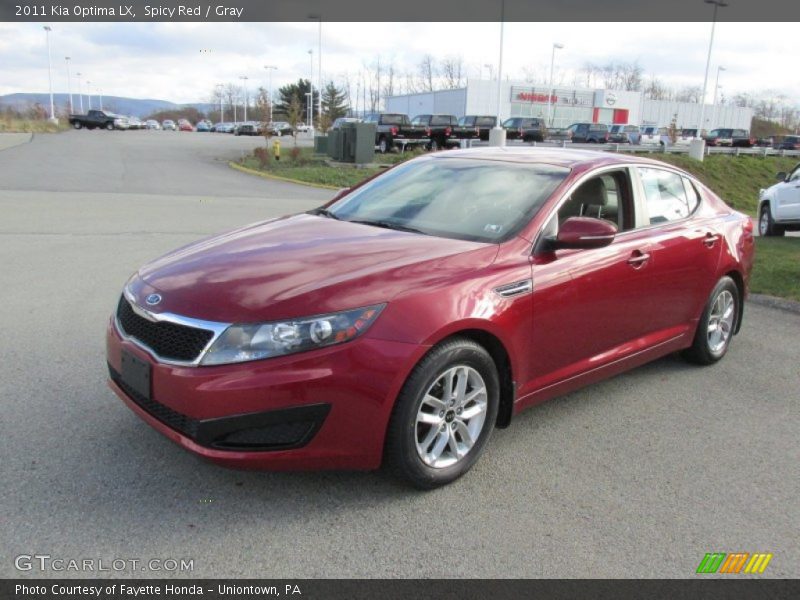 Spicy Red / Gray 2011 Kia Optima LX