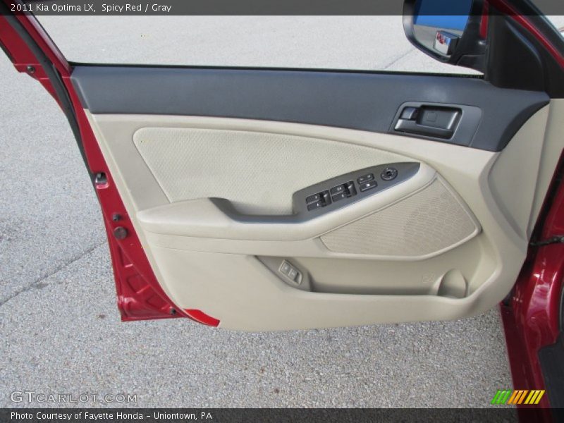 Spicy Red / Gray 2011 Kia Optima LX