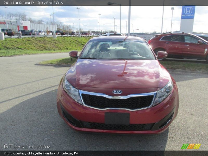 Spicy Red / Gray 2011 Kia Optima LX