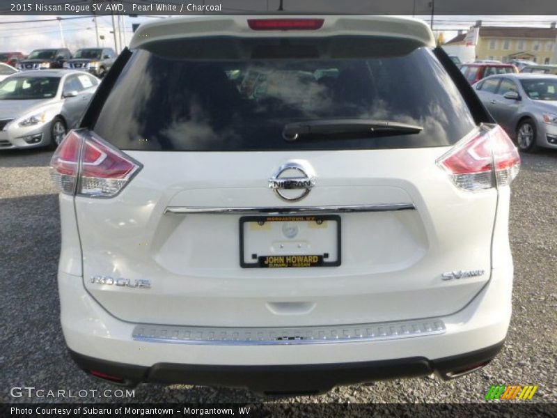 Pearl White / Charcoal 2015 Nissan Rogue SV AWD
