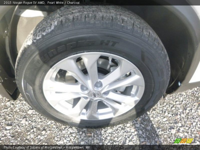 Pearl White / Charcoal 2015 Nissan Rogue SV AWD