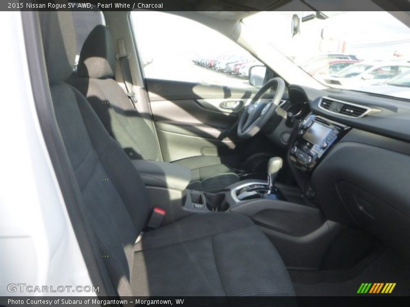 Pearl White / Charcoal 2015 Nissan Rogue SV AWD