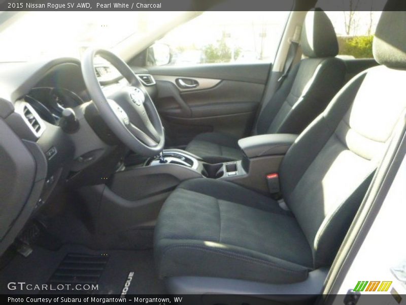 Pearl White / Charcoal 2015 Nissan Rogue SV AWD