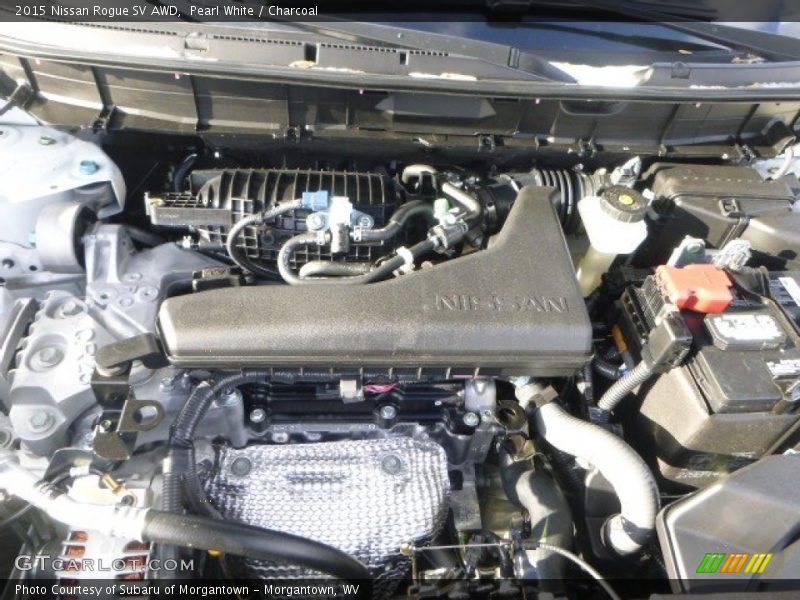 Pearl White / Charcoal 2015 Nissan Rogue SV AWD