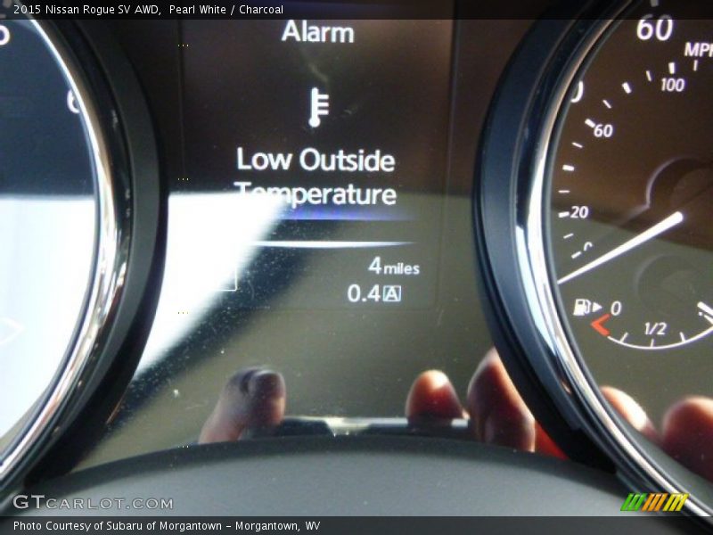 Pearl White / Charcoal 2015 Nissan Rogue SV AWD