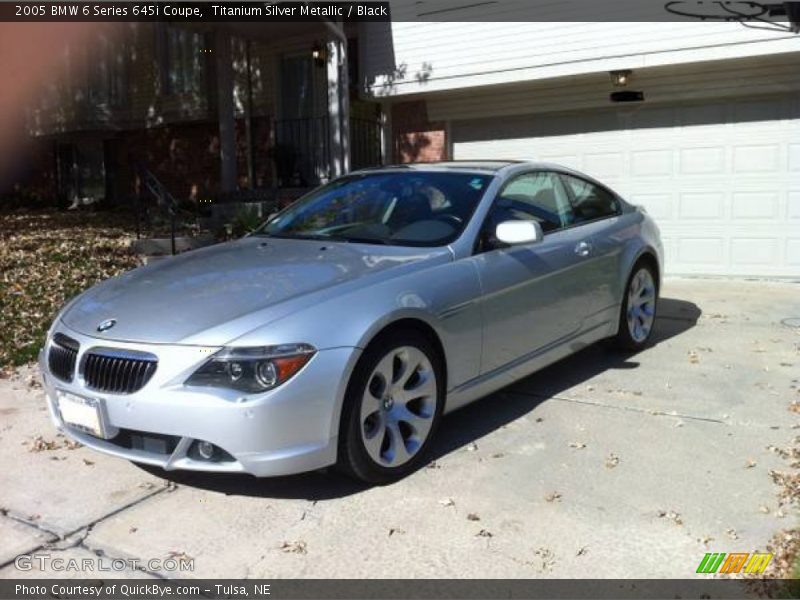 Titanium Silver Metallic / Black 2005 BMW 6 Series 645i Coupe