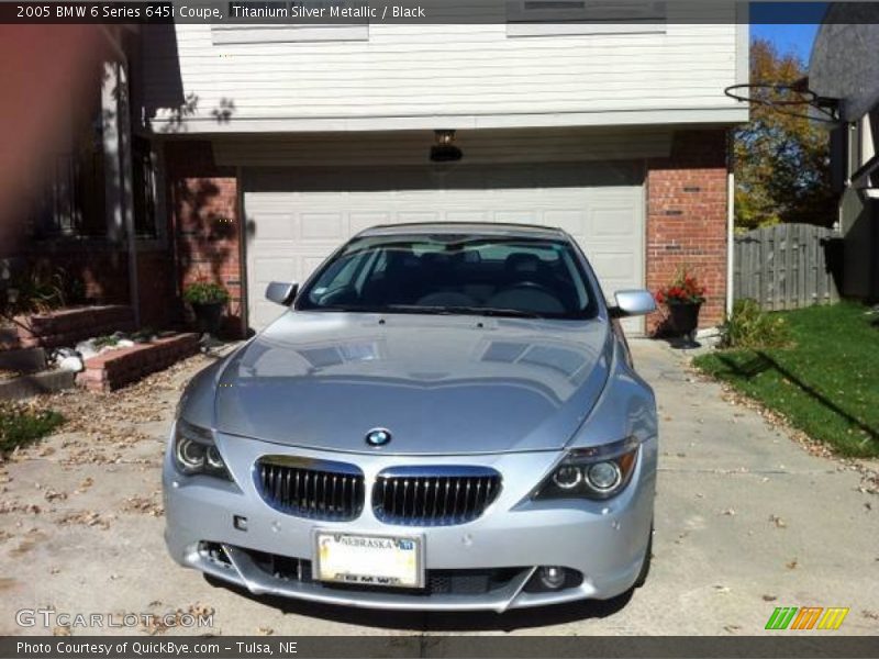 Titanium Silver Metallic / Black 2005 BMW 6 Series 645i Coupe