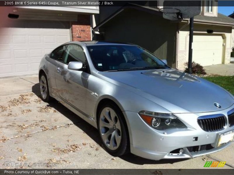 Titanium Silver Metallic / Black 2005 BMW 6 Series 645i Coupe