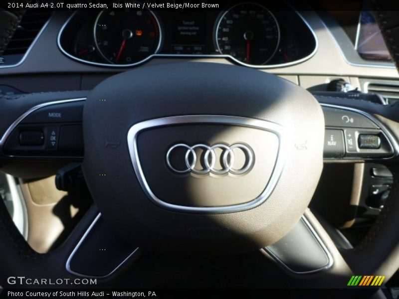 Ibis White / Velvet Beige/Moor Brown 2014 Audi A4 2.0T quattro Sedan