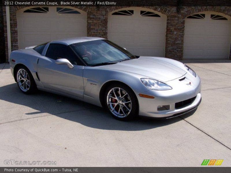 Blade Silver Metallic / Red/Ebony 2012 Chevrolet Corvette Coupe