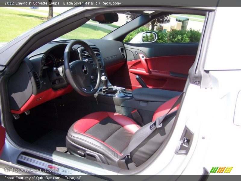 Blade Silver Metallic / Red/Ebony 2012 Chevrolet Corvette Coupe