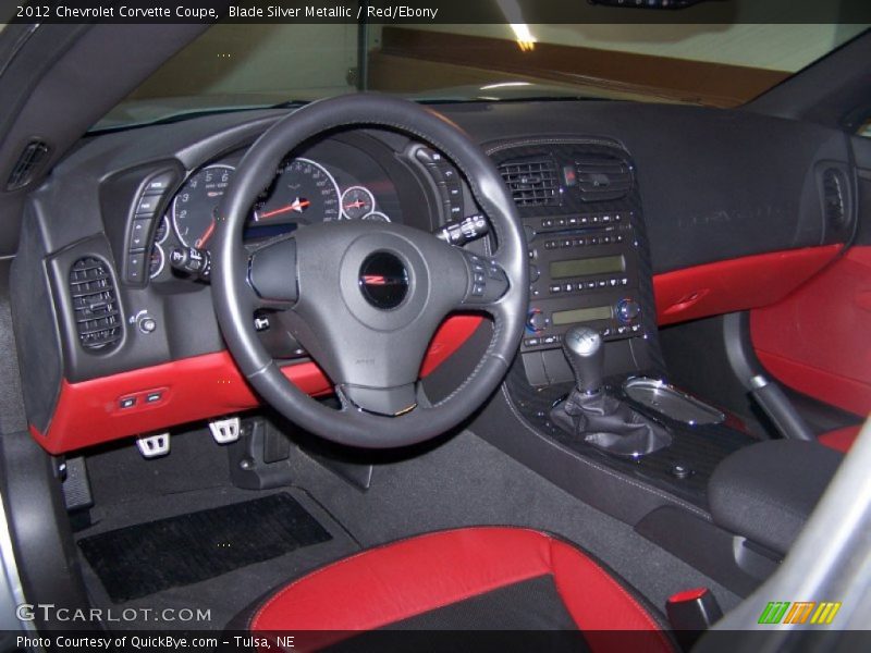 Blade Silver Metallic / Red/Ebony 2012 Chevrolet Corvette Coupe