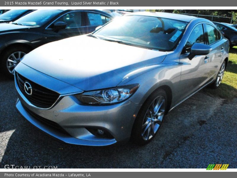 Liquid Silver Metallic / Black 2015 Mazda Mazda6 Grand Touring