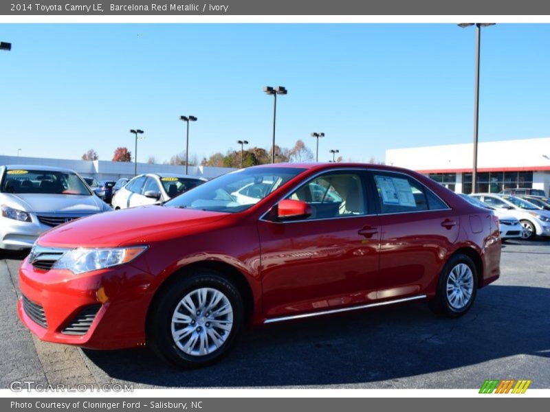 Barcelona Red Metallic / Ivory 2014 Toyota Camry LE