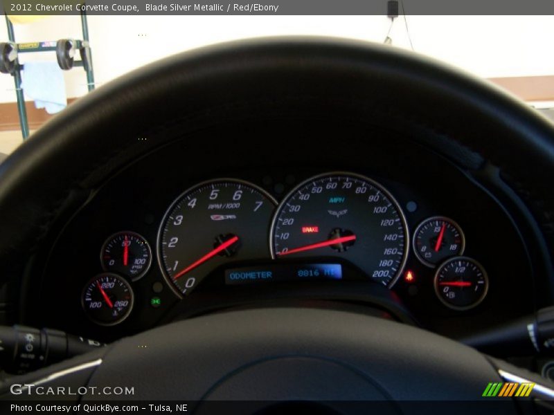 Blade Silver Metallic / Red/Ebony 2012 Chevrolet Corvette Coupe