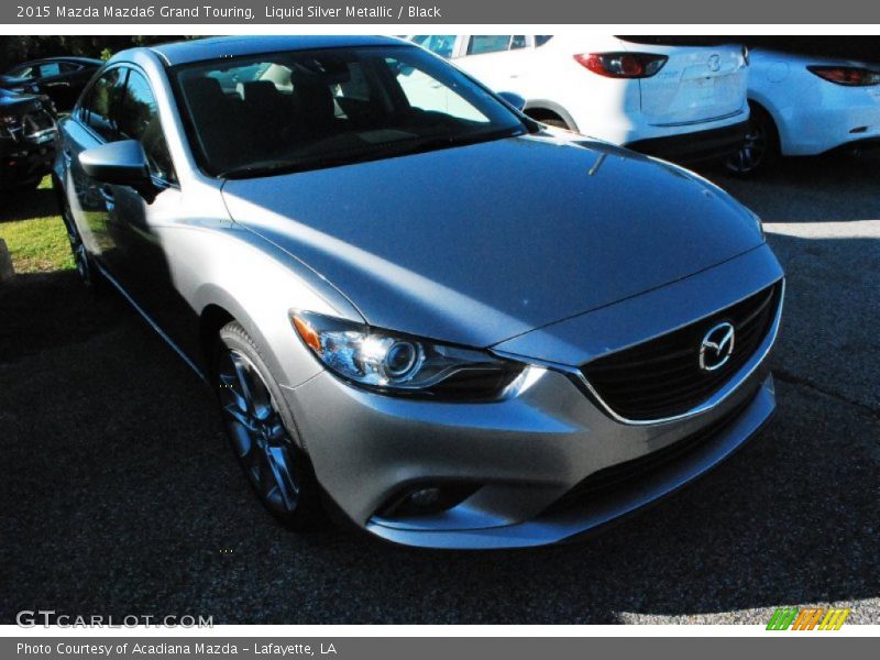 Liquid Silver Metallic / Black 2015 Mazda Mazda6 Grand Touring