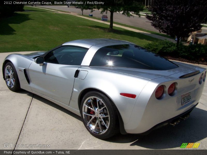 Blade Silver Metallic / Red/Ebony 2012 Chevrolet Corvette Coupe