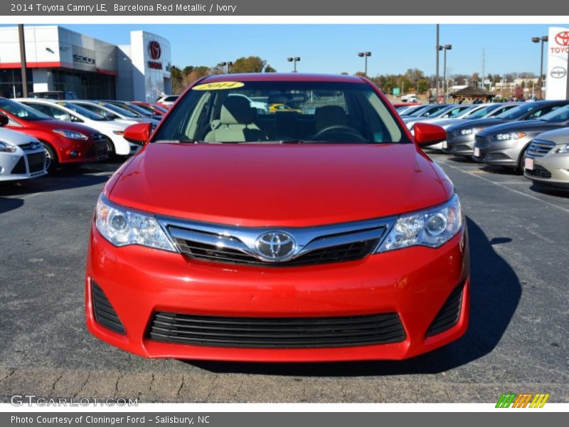 Barcelona Red Metallic / Ivory 2014 Toyota Camry LE