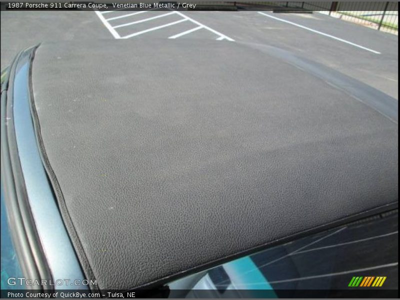 Venetian Blue Metallic / Grey 1987 Porsche 911 Carrera Coupe