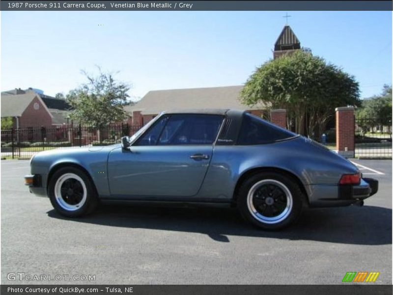 Venetian Blue Metallic / Grey 1987 Porsche 911 Carrera Coupe