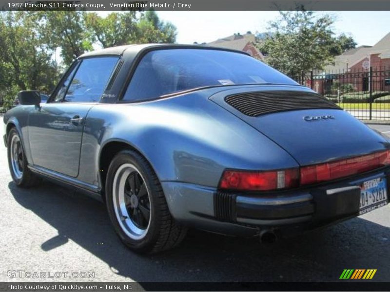 Venetian Blue Metallic / Grey 1987 Porsche 911 Carrera Coupe