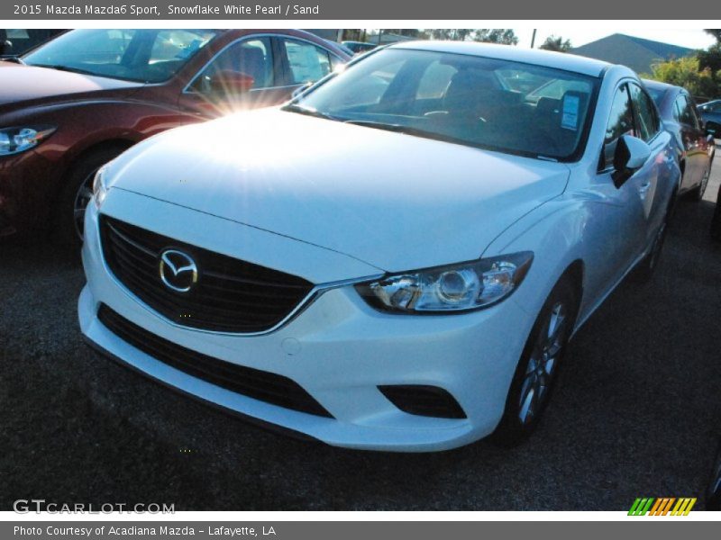 Snowflake White Pearl / Sand 2015 Mazda Mazda6 Sport