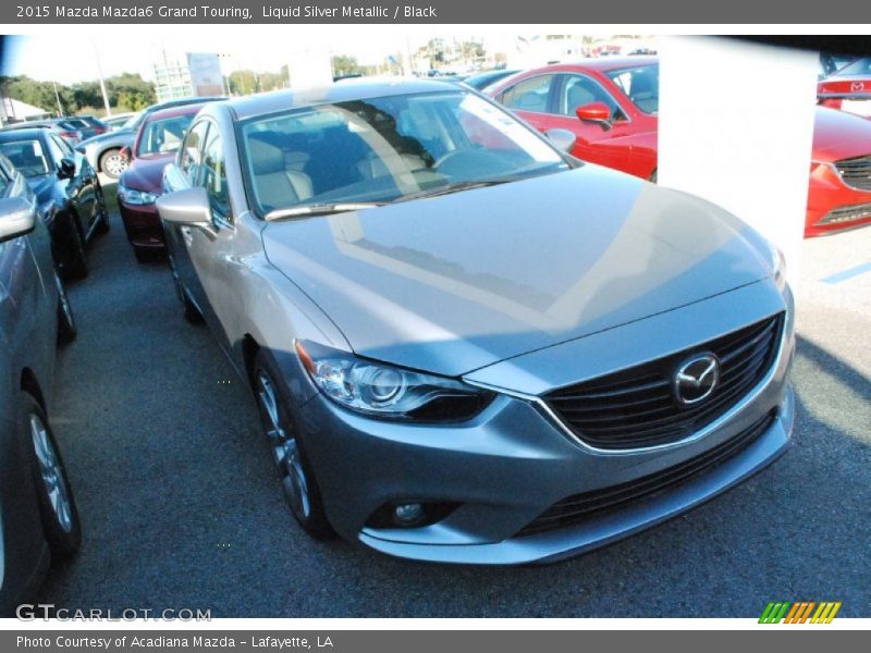 Liquid Silver Metallic / Black 2015 Mazda Mazda6 Grand Touring