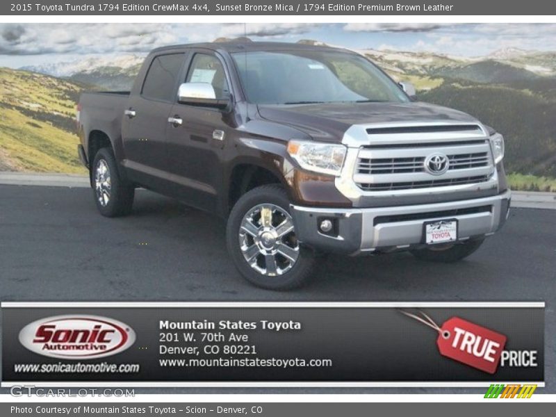 Sunset Bronze Mica / 1794 Edition Premium Brown Leather 2015 Toyota Tundra 1794 Edition CrewMax 4x4