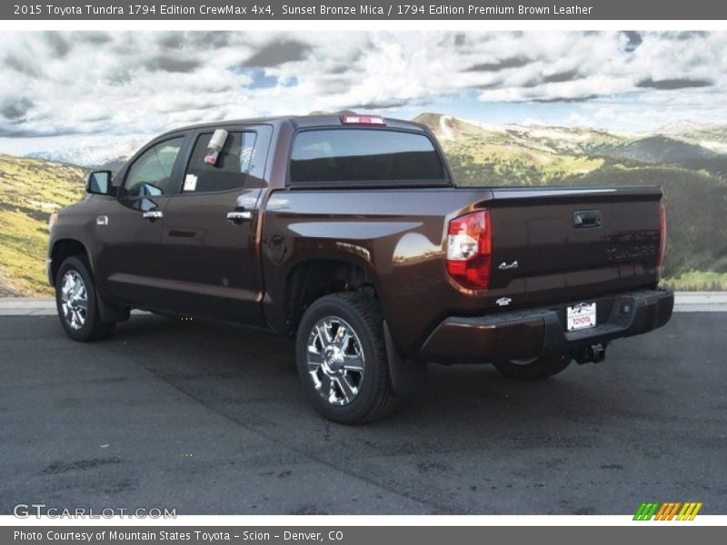 Sunset Bronze Mica / 1794 Edition Premium Brown Leather 2015 Toyota Tundra 1794 Edition CrewMax 4x4
