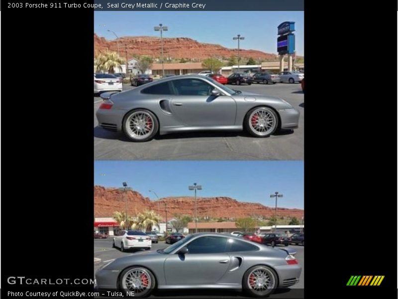 Seal Grey Metallic / Graphite Grey 2003 Porsche 911 Turbo Coupe