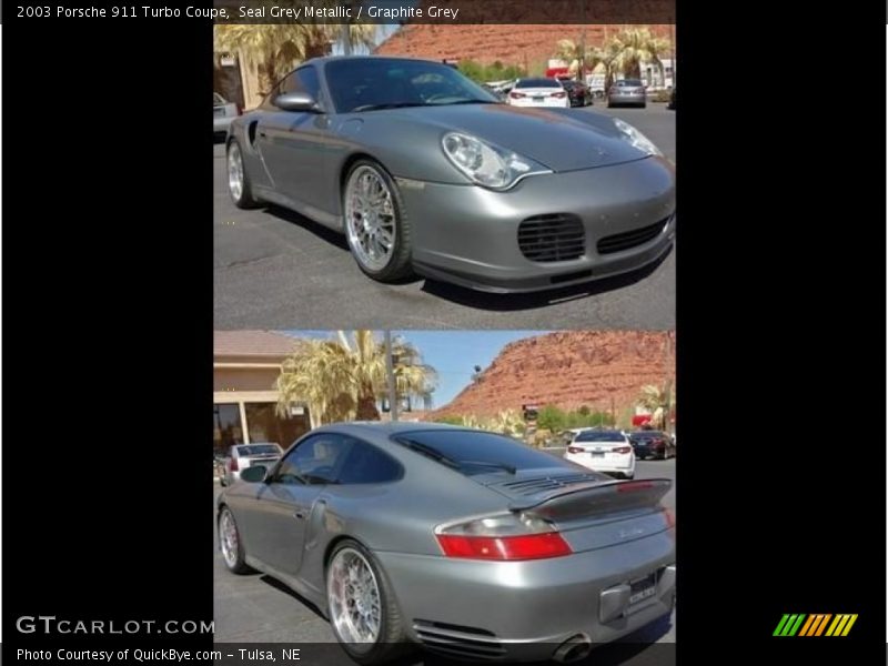 Seal Grey Metallic / Graphite Grey 2003 Porsche 911 Turbo Coupe
