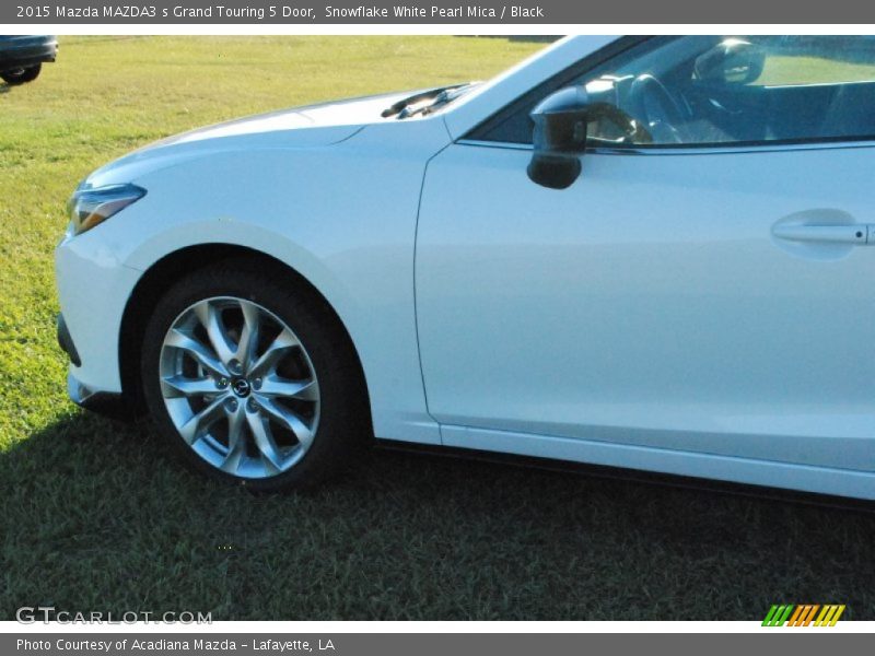 Snowflake White Pearl Mica / Black 2015 Mazda MAZDA3 s Grand Touring 5 Door