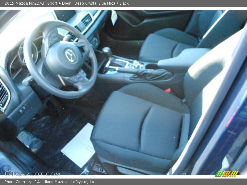 Deep Crystal Blue Mica / Black 2015 Mazda MAZDA3 i Sport 4 Door