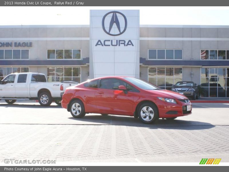 Rallye Red / Gray 2013 Honda Civic LX Coupe