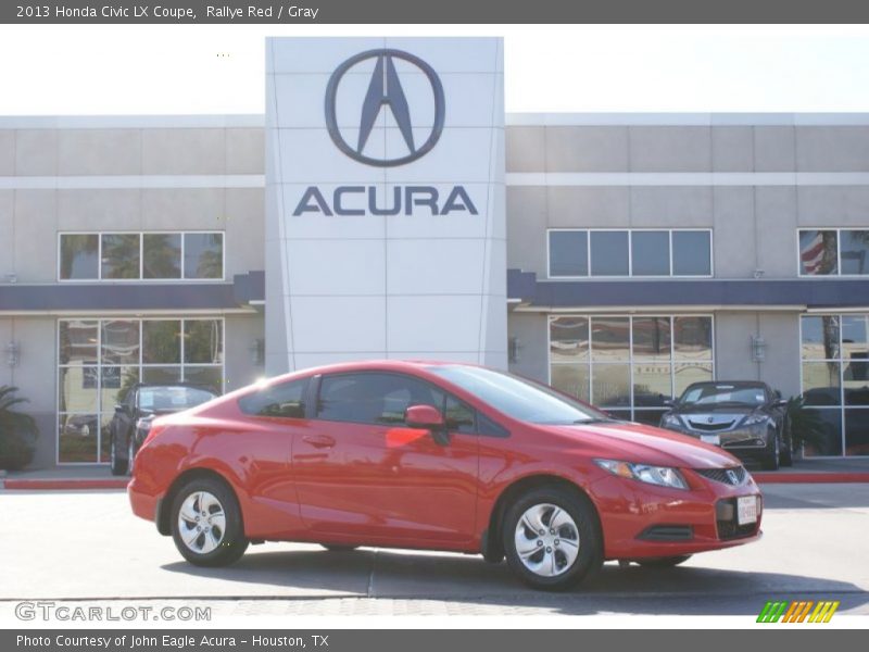 Rallye Red / Gray 2013 Honda Civic LX Coupe