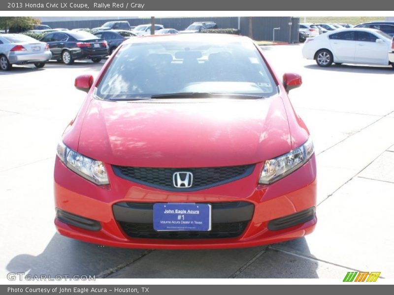 Rallye Red / Gray 2013 Honda Civic LX Coupe
