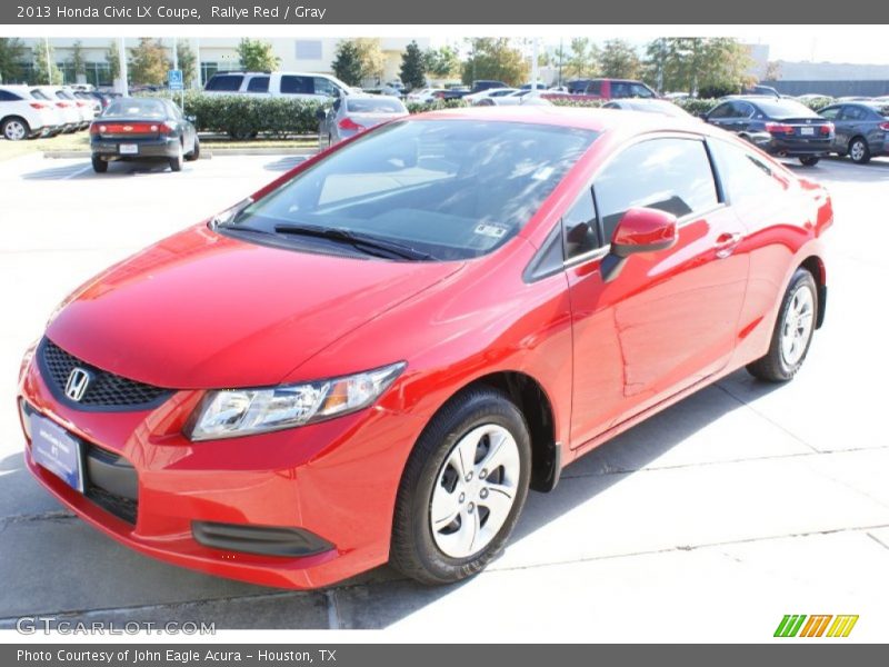 Rallye Red / Gray 2013 Honda Civic LX Coupe