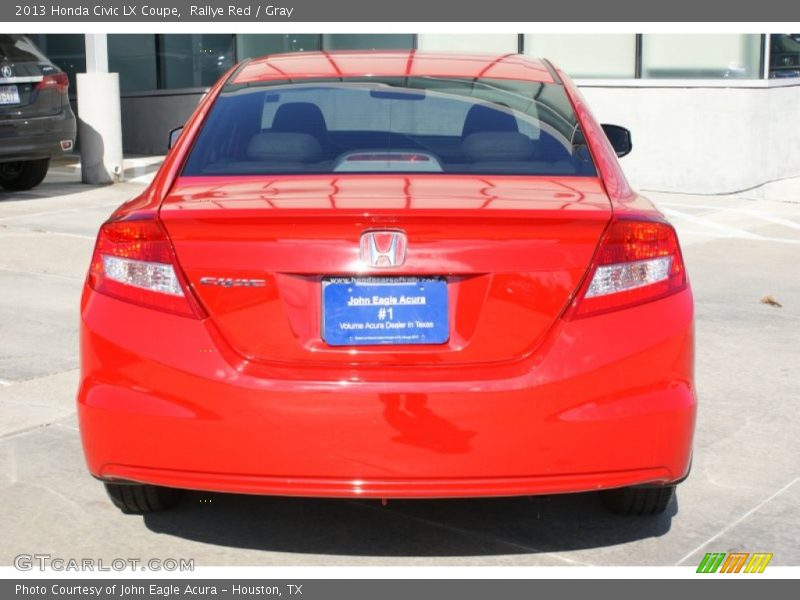 Rallye Red / Gray 2013 Honda Civic LX Coupe
