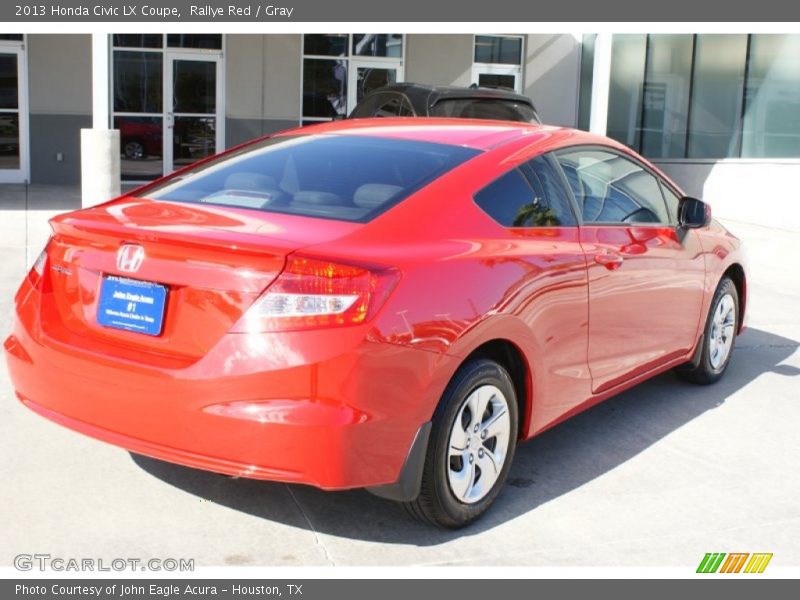 Rallye Red / Gray 2013 Honda Civic LX Coupe