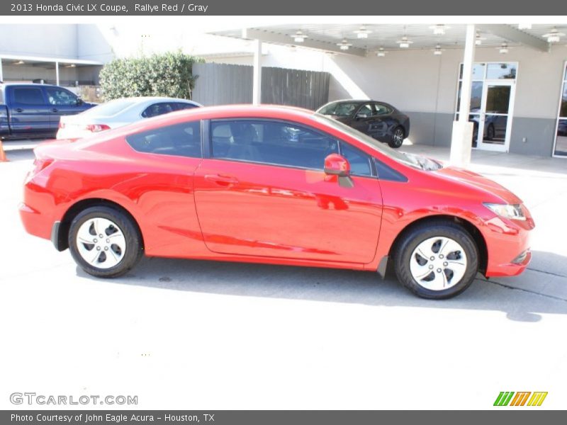 Rallye Red / Gray 2013 Honda Civic LX Coupe