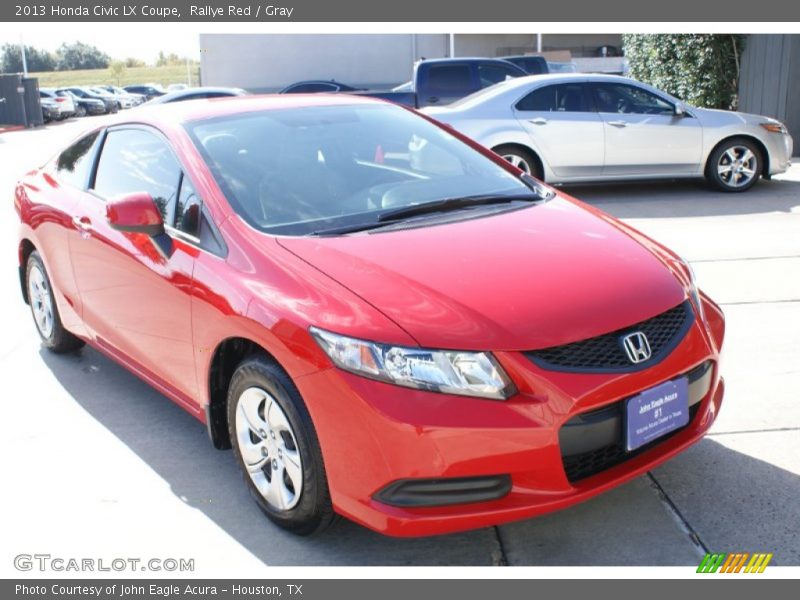 Rallye Red / Gray 2013 Honda Civic LX Coupe