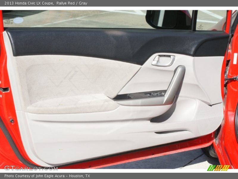 Rallye Red / Gray 2013 Honda Civic LX Coupe