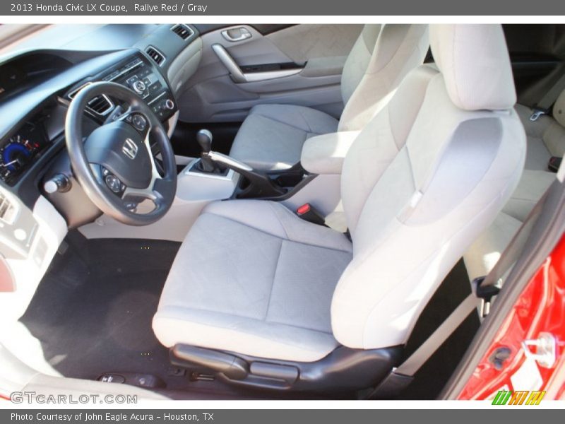 Rallye Red / Gray 2013 Honda Civic LX Coupe