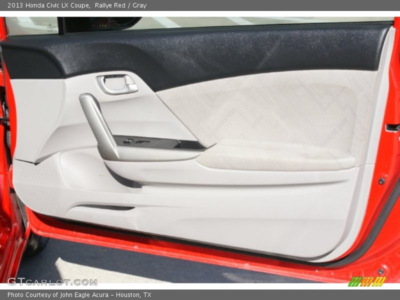 Rallye Red / Gray 2013 Honda Civic LX Coupe