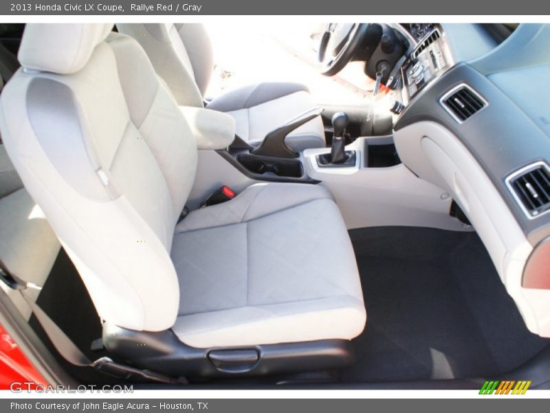 Rallye Red / Gray 2013 Honda Civic LX Coupe