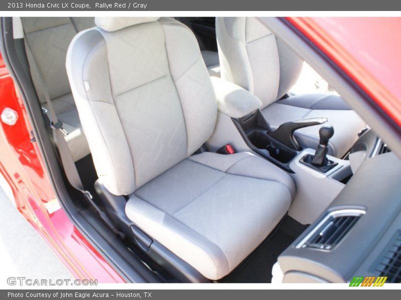 Rallye Red / Gray 2013 Honda Civic LX Coupe