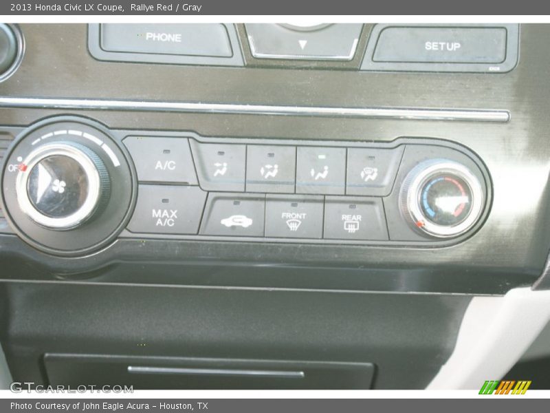 Rallye Red / Gray 2013 Honda Civic LX Coupe