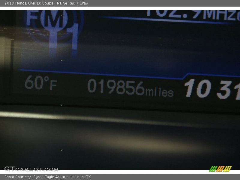 Rallye Red / Gray 2013 Honda Civic LX Coupe