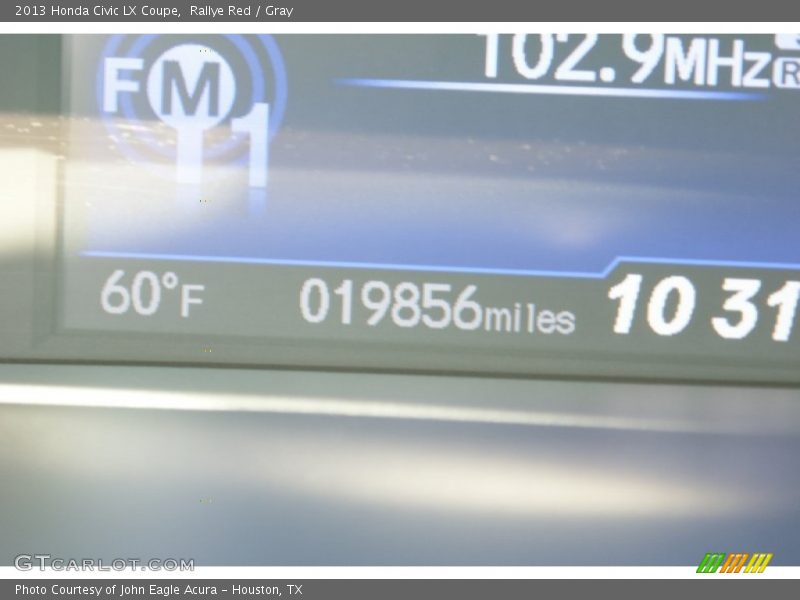 Rallye Red / Gray 2013 Honda Civic LX Coupe